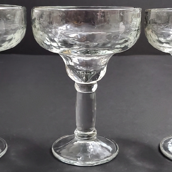 (3 pc set)🍹Margarita Textured Clear 9oz Glasses - Picture 8 of 8